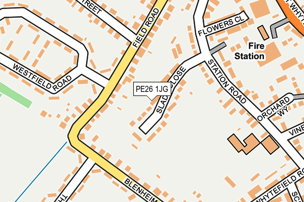 PE26 1JG map - OS OpenMap – Local (Ordnance Survey)
