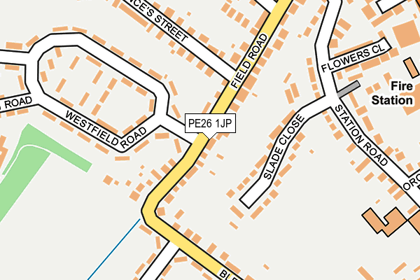 PE26 1JP map - OS OpenMap – Local (Ordnance Survey)