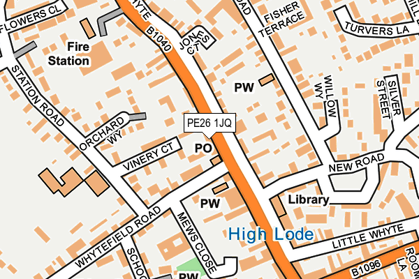 PE26 1JQ map - OS OpenMap – Local (Ordnance Survey)