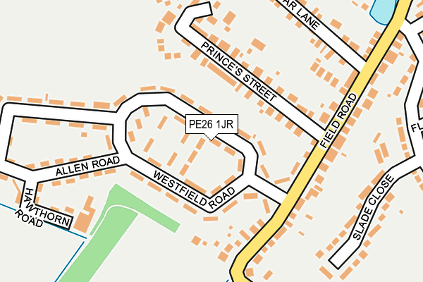 PE26 1JR map - OS OpenMap – Local (Ordnance Survey)