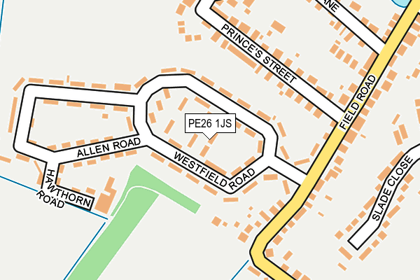 PE26 1JS map - OS OpenMap – Local (Ordnance Survey)