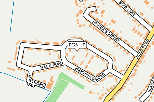PE26 1JT map - OS OpenMap – Local (Ordnance Survey)