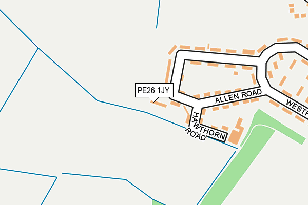 PE26 1JY map - OS OpenMap – Local (Ordnance Survey)