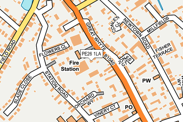 PE26 1LA map - OS OpenMap – Local (Ordnance Survey)