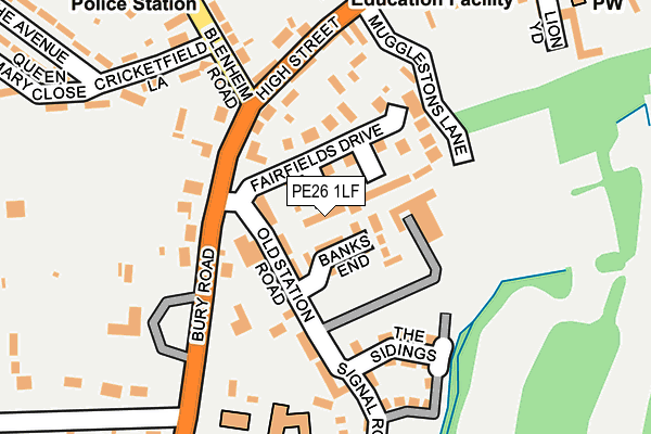 PE26 1LF map - OS OpenMap – Local (Ordnance Survey)