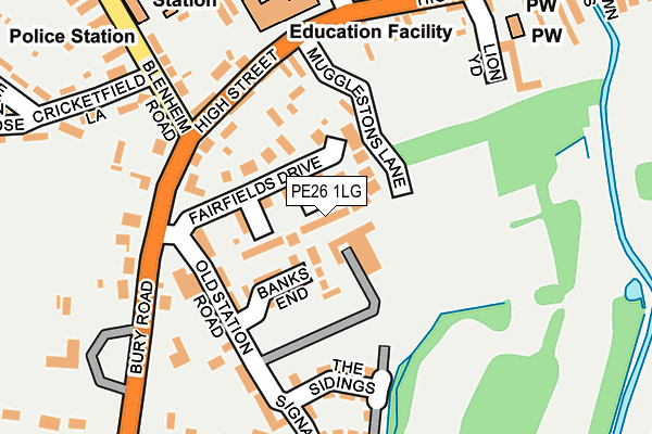 PE26 1LG map - OS OpenMap – Local (Ordnance Survey)