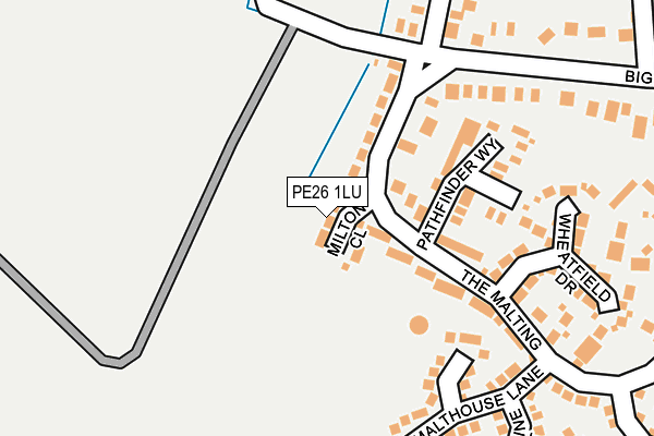 PE26 1LU map - OS OpenMap – Local (Ordnance Survey)