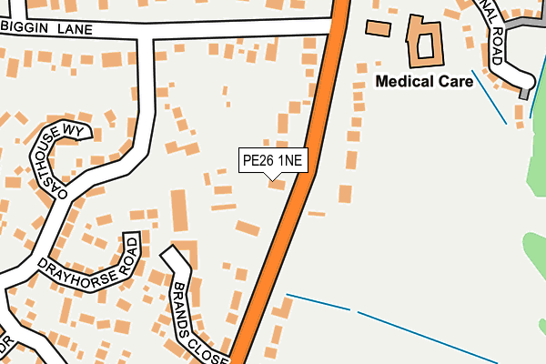 PE26 1NE map - OS OpenMap – Local (Ordnance Survey)