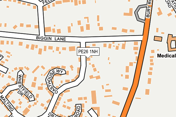 PE26 1NH map - OS OpenMap – Local (Ordnance Survey)