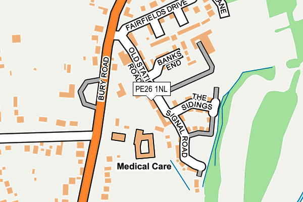 PE26 1NL map - OS OpenMap – Local (Ordnance Survey)