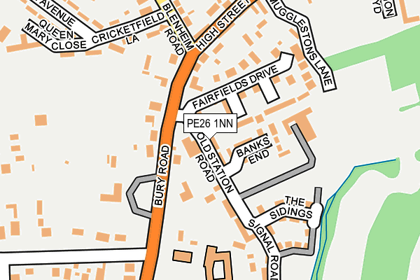 PE26 1NN map - OS OpenMap – Local (Ordnance Survey)