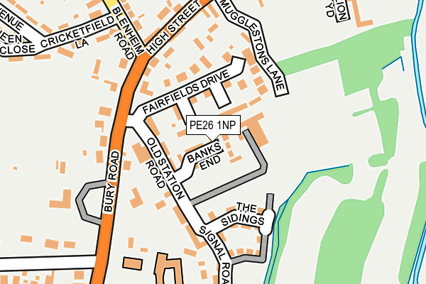 PE26 1NP map - OS OpenMap – Local (Ordnance Survey)