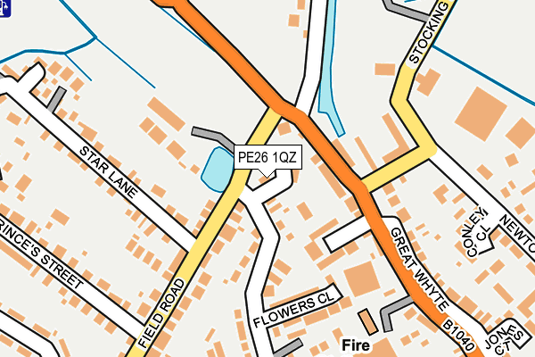 PE26 1QZ map - OS OpenMap – Local (Ordnance Survey)