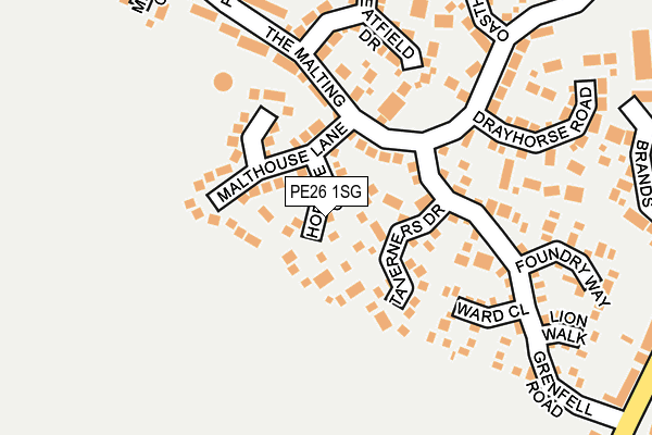 PE26 1SG map - OS OpenMap – Local (Ordnance Survey)