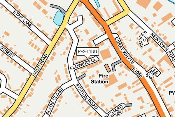 PE26 1UU map - OS OpenMap – Local (Ordnance Survey)