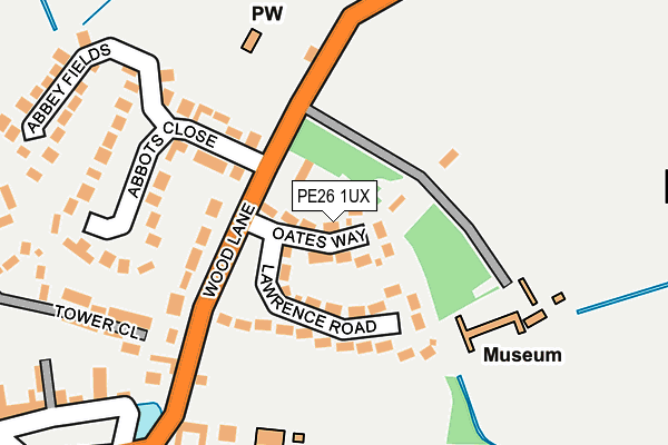 PE26 1UX map - OS OpenMap – Local (Ordnance Survey)