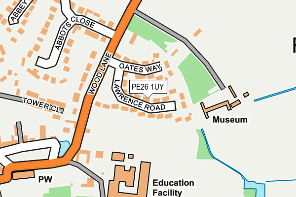 PE26 1UY map - OS OpenMap – Local (Ordnance Survey)