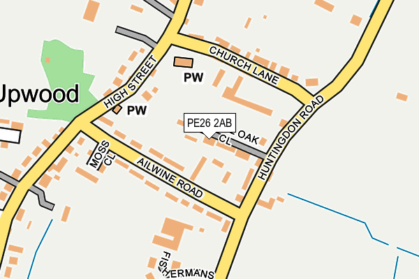 PE26 2AB map - OS OpenMap – Local (Ordnance Survey)