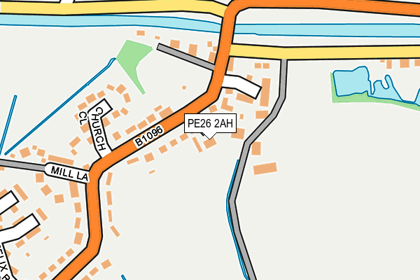 PE26 2AH map - OS OpenMap – Local (Ordnance Survey)