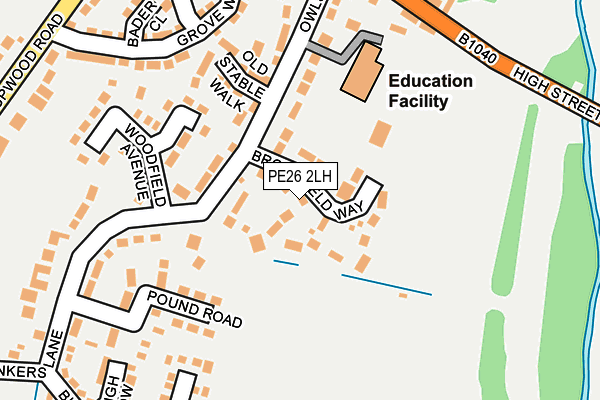 PE26 2LH map - OS OpenMap – Local (Ordnance Survey)