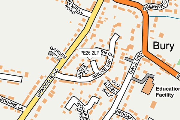 PE26 2LP map - OS OpenMap – Local (Ordnance Survey)