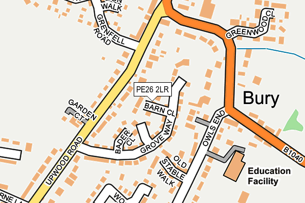 PE26 2LR map - OS OpenMap – Local (Ordnance Survey)