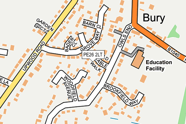 PE26 2LT map - OS OpenMap – Local (Ordnance Survey)