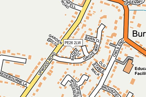 PE26 2LW map - OS OpenMap – Local (Ordnance Survey)