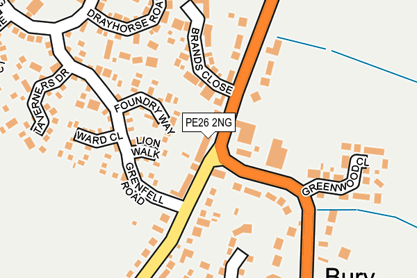PE26 2NG map - OS OpenMap – Local (Ordnance Survey)