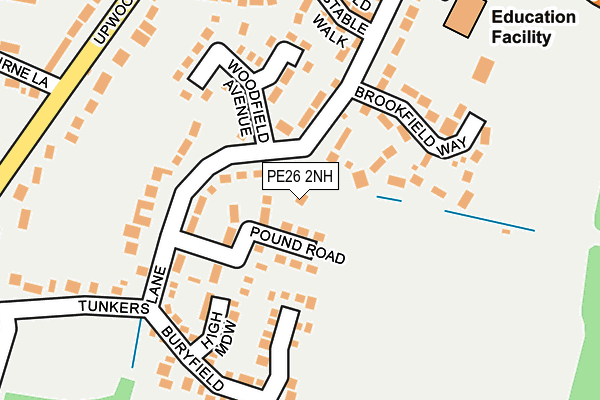 PE26 2NH map - OS OpenMap – Local (Ordnance Survey)