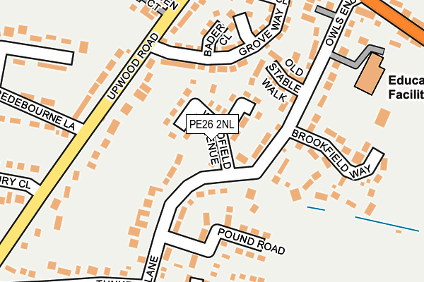 PE26 2NL map - OS OpenMap – Local (Ordnance Survey)