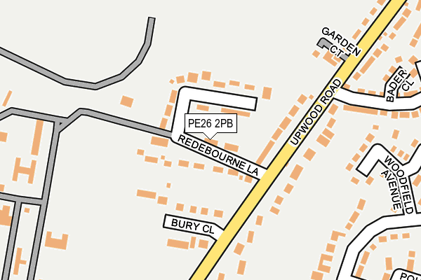 PE26 2PB map - OS OpenMap – Local (Ordnance Survey)