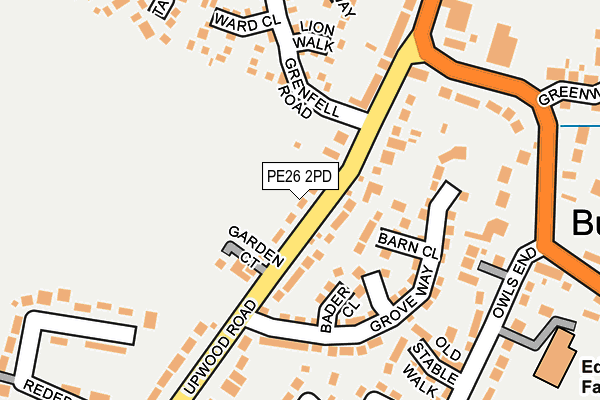 PE26 2PD map - OS OpenMap – Local (Ordnance Survey)