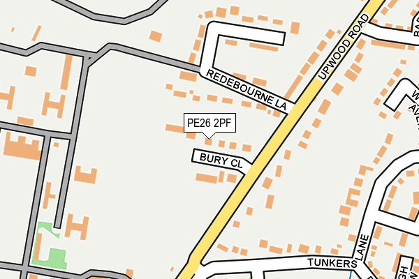 PE26 2PF map - OS OpenMap – Local (Ordnance Survey)