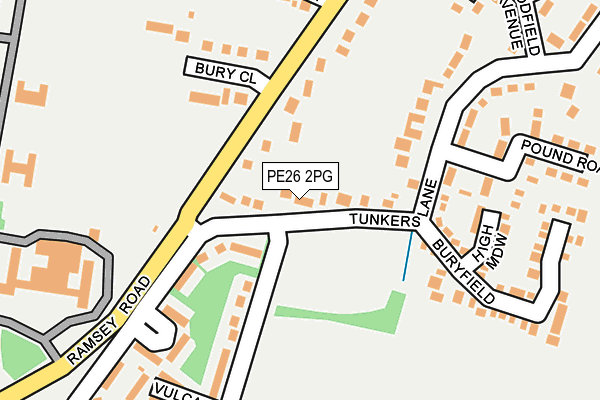 PE26 2PG map - OS OpenMap – Local (Ordnance Survey)