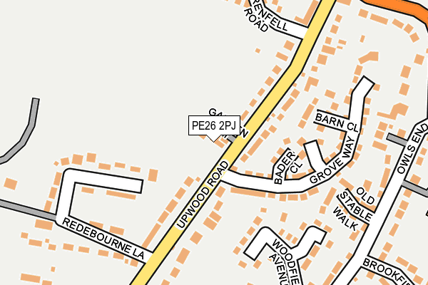 PE26 2PJ map - OS OpenMap – Local (Ordnance Survey)