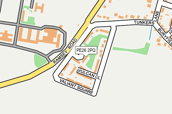 PE26 2PQ map - OS OpenMap – Local (Ordnance Survey)
