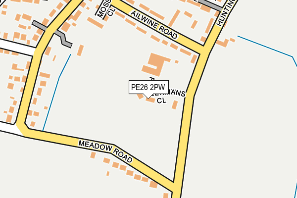 PE26 2PW map - OS OpenMap – Local (Ordnance Survey)