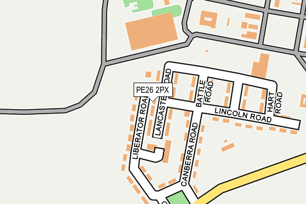 PE26 2PX map - OS OpenMap – Local (Ordnance Survey)