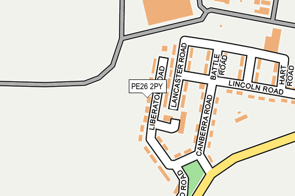 PE26 2PY map - OS OpenMap – Local (Ordnance Survey)