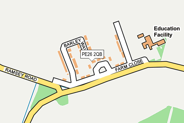 PE26 2QB map - OS OpenMap – Local (Ordnance Survey)