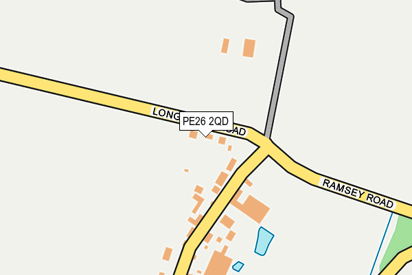 PE26 2QD map - OS OpenMap – Local (Ordnance Survey)