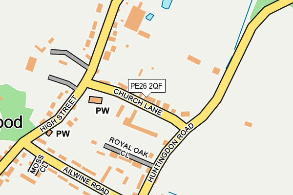 PE26 2QF map - OS OpenMap – Local (Ordnance Survey)