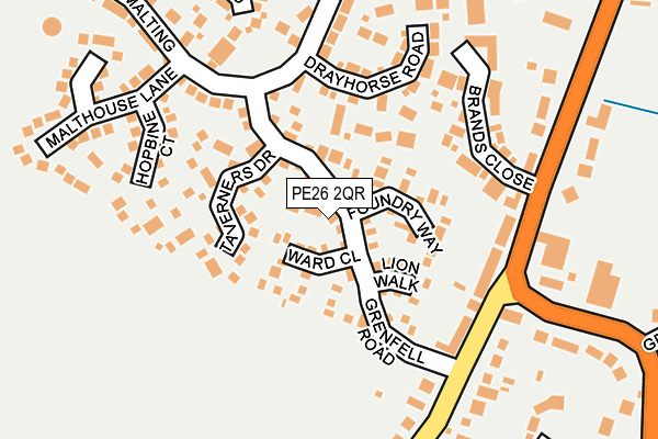 PE26 2QR map - OS OpenMap – Local (Ordnance Survey)