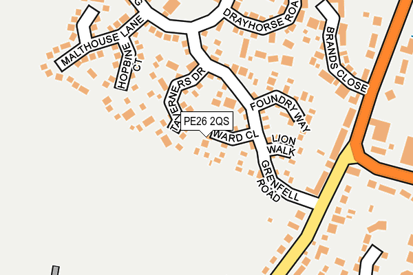 PE26 2QS map - OS OpenMap – Local (Ordnance Survey)