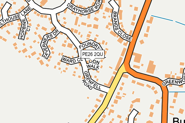 PE26 2QU map - OS OpenMap – Local (Ordnance Survey)
