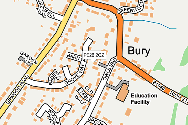 PE26 2QZ map - OS OpenMap – Local (Ordnance Survey)