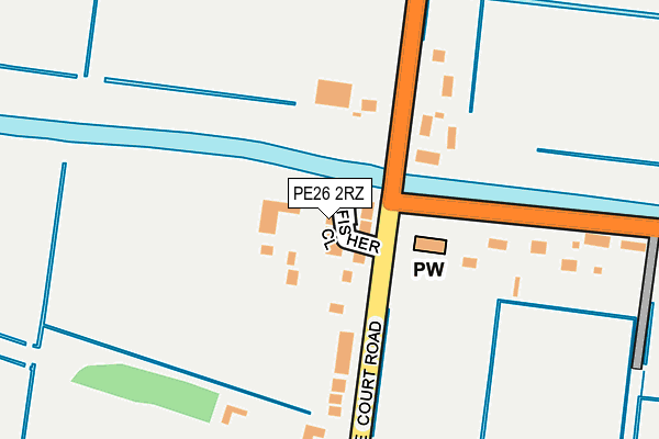 PE26 2RZ map - OS OpenMap – Local (Ordnance Survey)