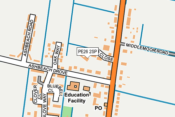 PE26 2SP map - OS OpenMap – Local (Ordnance Survey)