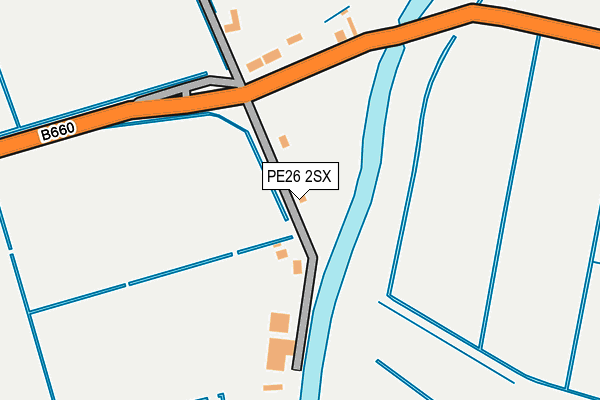 PE26 2SX map - OS OpenMap – Local (Ordnance Survey)